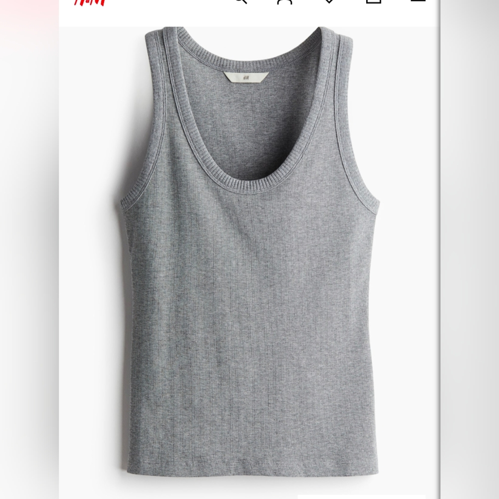 H&M Heather Gray Knit Tank Top
